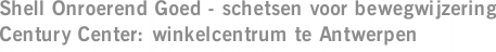Shell Onroerend Goed - schetsen voor bewegwijzering Century Center: winkelcentrum te Antwerpen