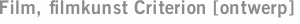 Film, filmkunst Criterion [ontwerp]