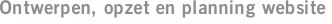 Ontwerpen, opzet en planning website
