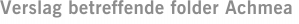 Verslag betreffende folder Achmea