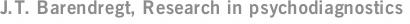 J.T. Barendregt, Research in psychodiagnostics