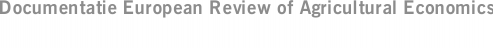 Documentatie European Review of Agricultural Economics